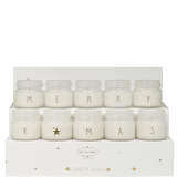 10 petites bougies blanches Merry X Mas - My flame