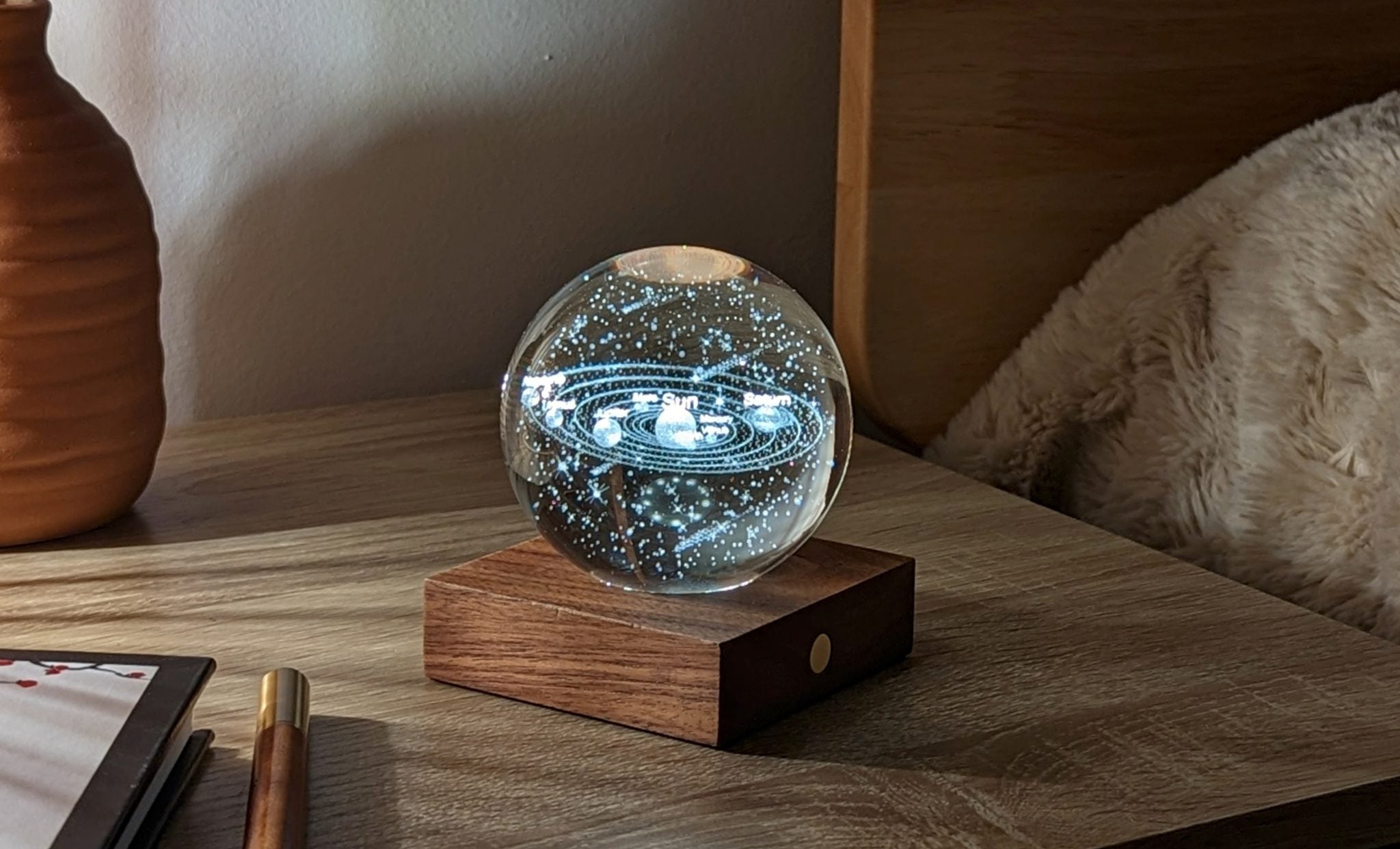 Lampe Amber Crystal Gingko - Système solaire