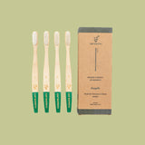 Pack 4 brosse à dents adulte en bambou
