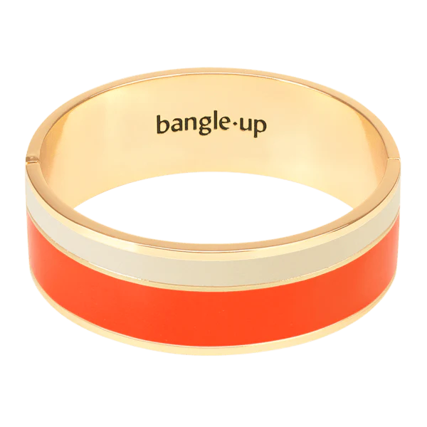 Bijoux - bracelet vaporetto bangle up tangerine et blanc sable