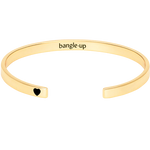 Bijoux - jonc grigri coeur noir bangle up