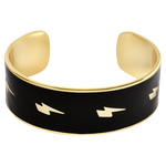 Bijoux - jonc ouvert ziggy bangle up noir