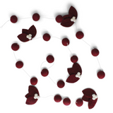 Guirlande feuilles rouges
