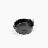 Plat de service noir rond