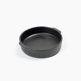 Plat de service noir rond