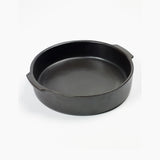 Plat de service noir rond