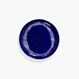 Assiette Serax - Ottolenghi  bleu stripes blanche