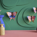 Set de 3 Gold rim butterflies