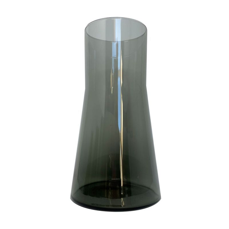 Vase en verre fumé