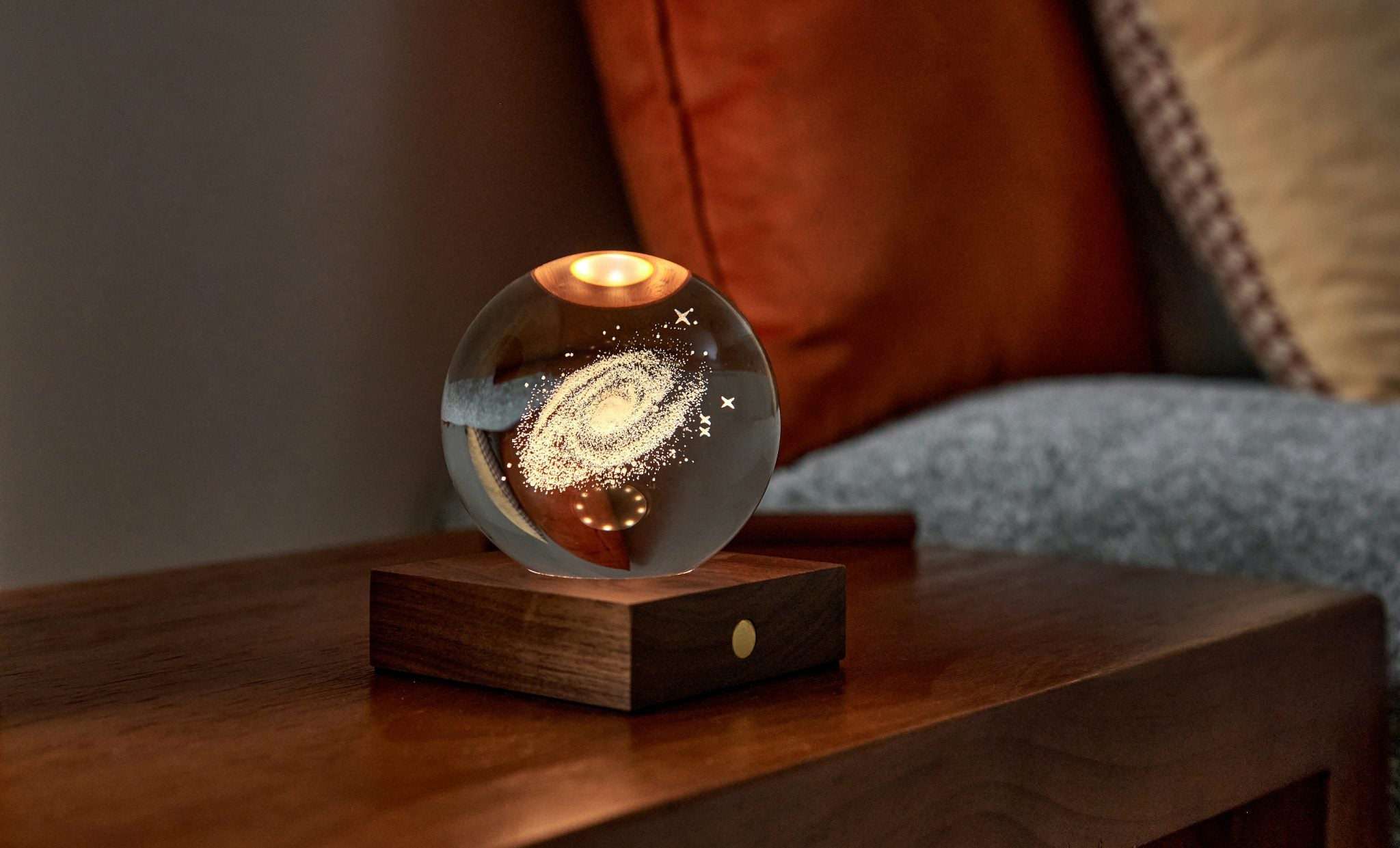 Lampe Amber Crystal Gingko - Galaxie