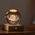Lampe Amber Crystal Gingko - Saturne