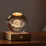 Lampe Amber Crystal Gingko - Saturne