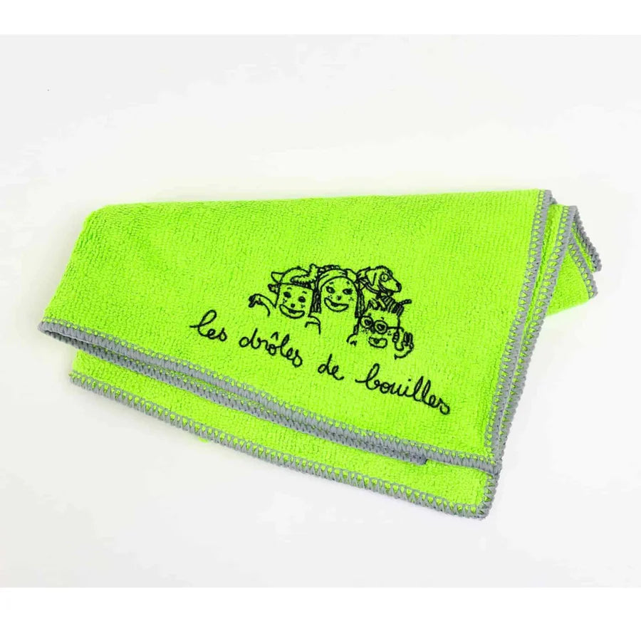 Les drôles de bouilles - lingette micro-fibre pour coloritable