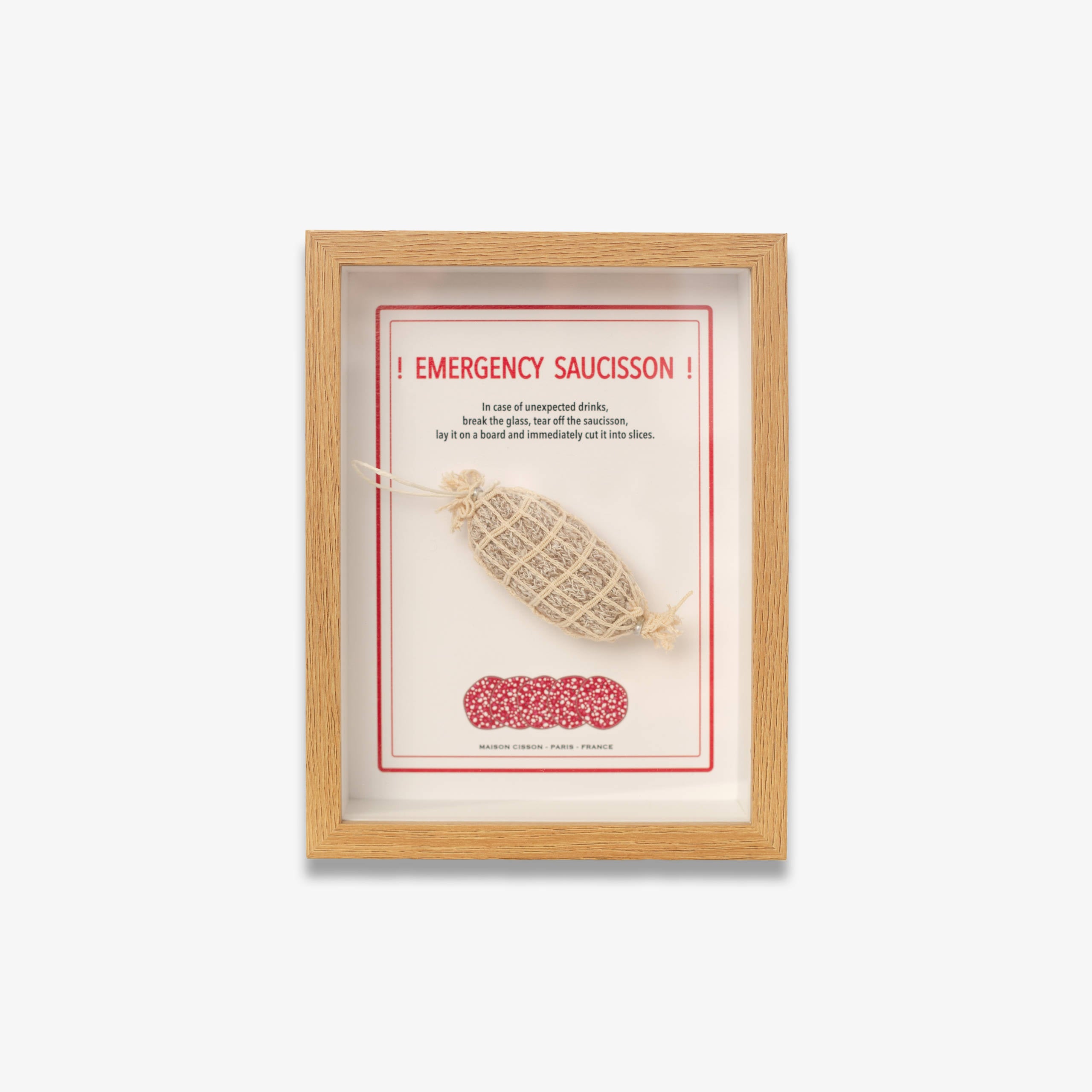 Cadre photo "Emergency Saucisson" Maison Cisson