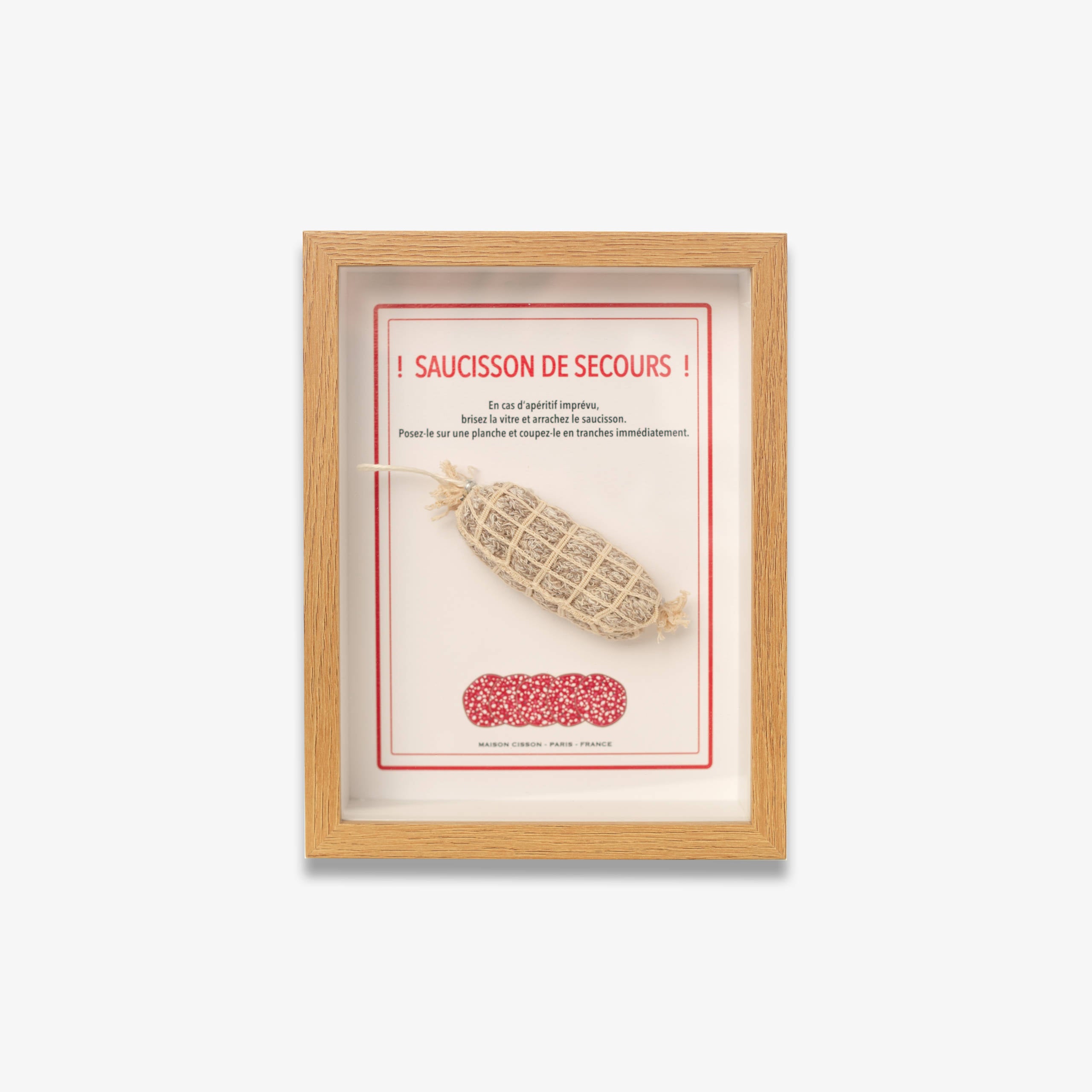 Cadre photo "saucisson de secours" par maison cisson