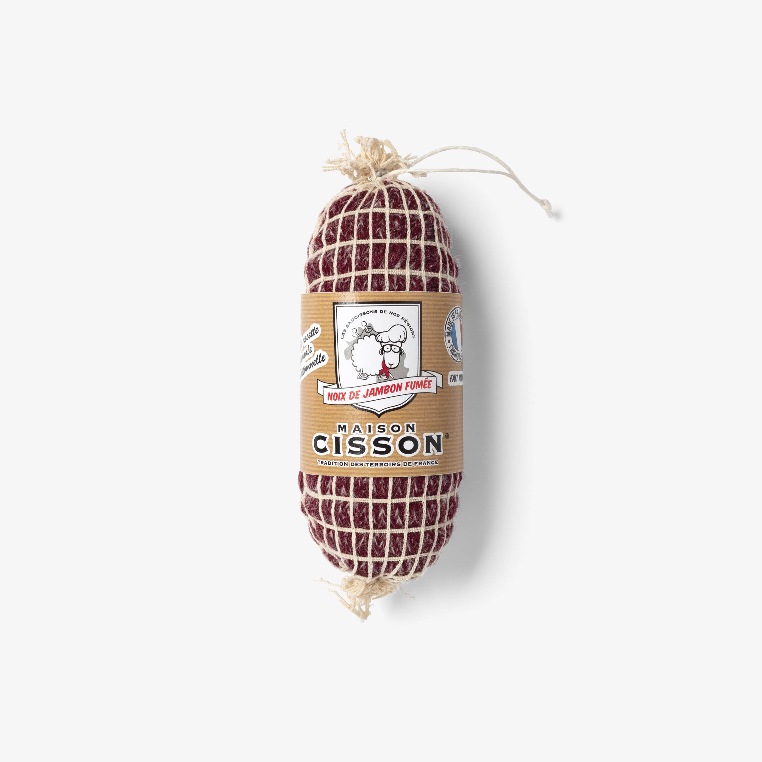 Faux saucisson tricoté - noix de jambon fumée - maison cisson