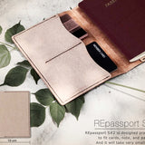 Porte passeport - Cuir recyclé