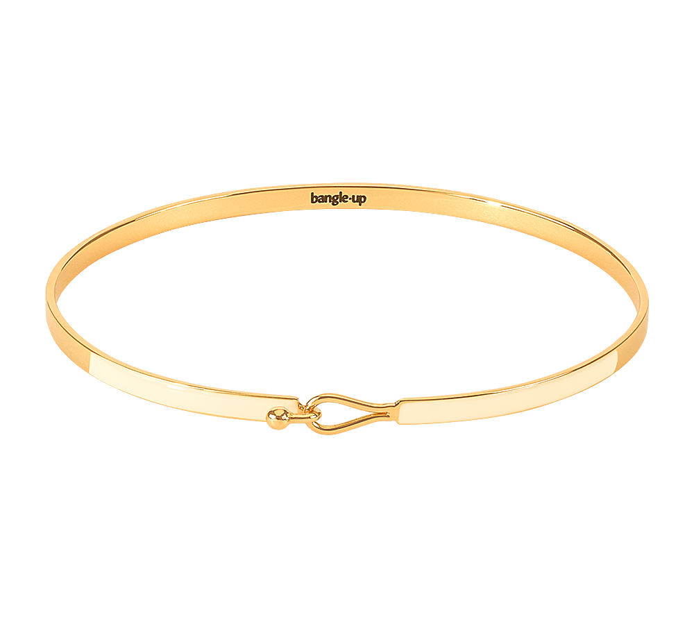 bracelet lily - bangle up - blanc sable