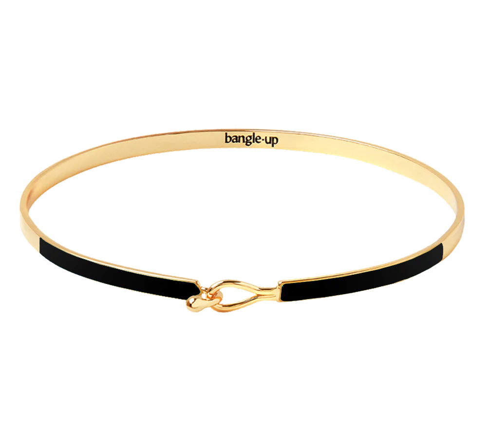 bracelet lily - bangle up - noir