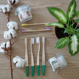 Pack 4 brosse à dents adulte en bambou