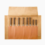 Natte cuir pour 8 couteaux de cuisine