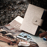 Porte cartes fermoir métallique - Cuir recyclé