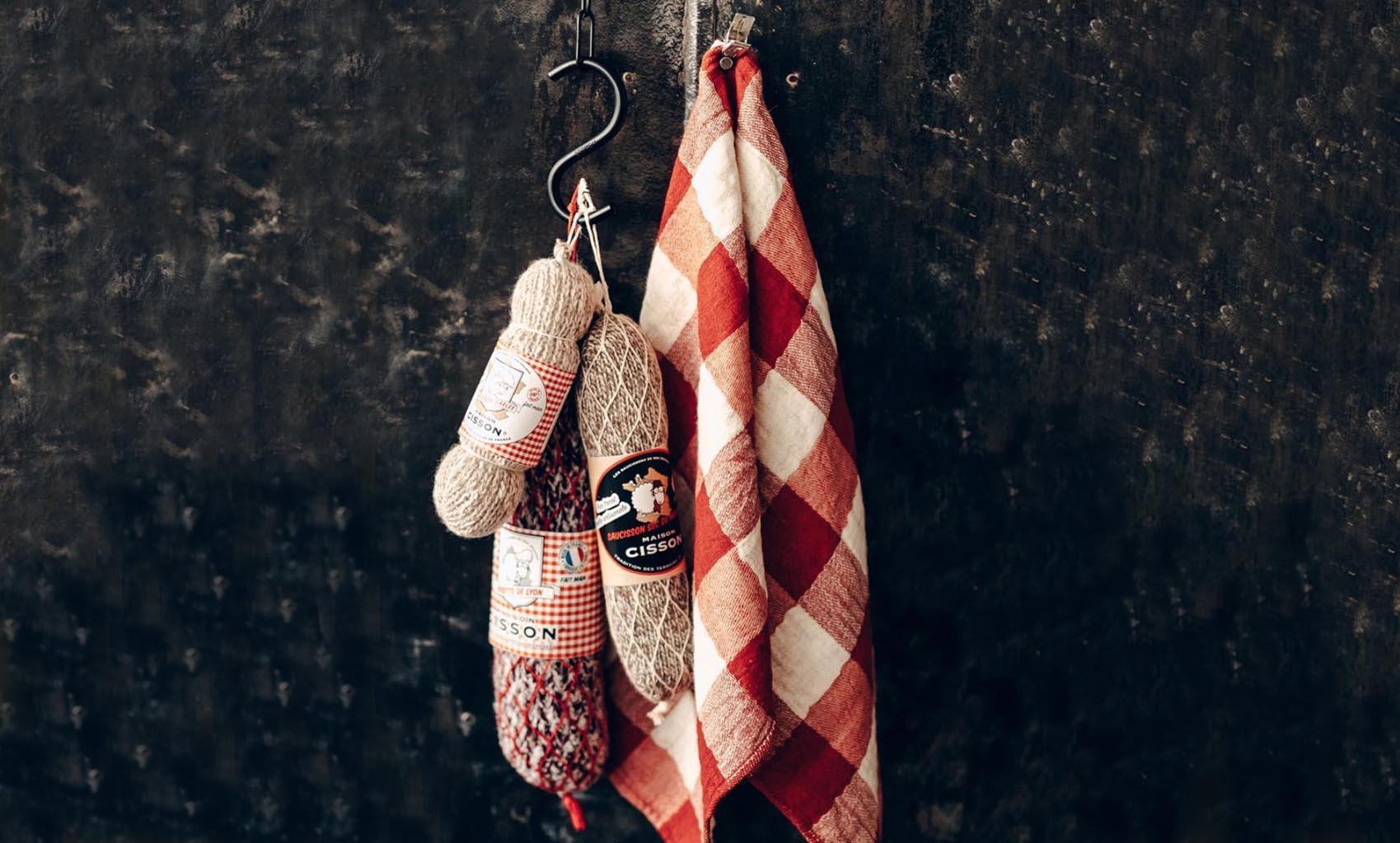 Saucisson d'Arles tricoté en laine - Maison cisson