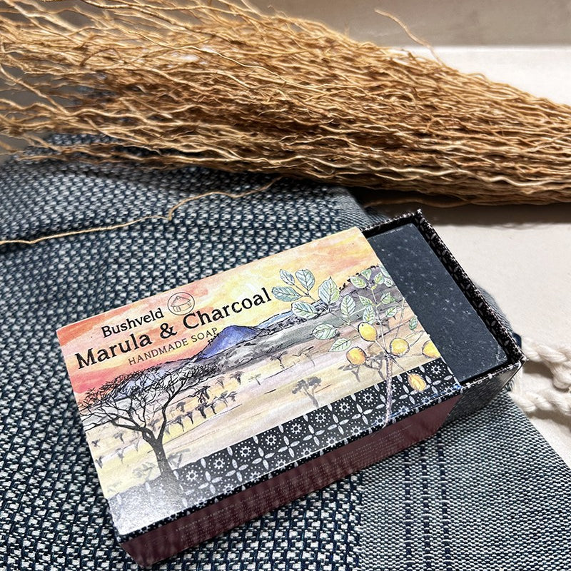 Mahatsara - soin du corps - savon solide africain Marula & Charcoal
