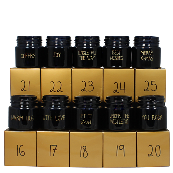 Calendrier de l'avent 10 bougies pour attendre Noël - My flame noir