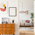 décoration, luminaire suspension rif twist bois noir