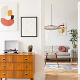 décoration, luminaire suspension rif twist bois noir