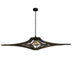 décoration, luminaire suspension rif singing bois noir