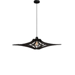décoration, luminaire suspension rif singing bois noir