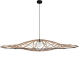 décoration, luminaire suspension rif twist bois noir
