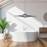 décoration, luminaire suspension rif singing bois noir