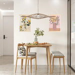 décoration, luminaire suspension rif twist bois brut