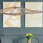 décoration, luminaire suspension rif twist bois noir