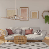 décoration, luminaire suspension rif twist bois noir