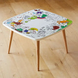 Décoration enfant, table de coloriage drôle de bouilles