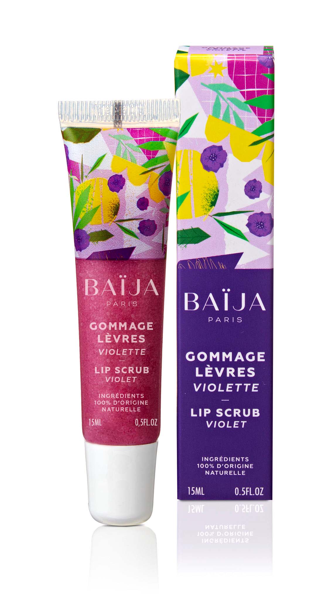 soins, baïja gommage lèvres violette