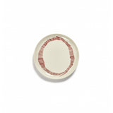 Assiette Serax - Ottolenghi blanche stripes rouge
