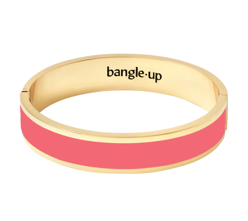 Bijoux - bracelet ovale bangle à fermoir rose ispahan