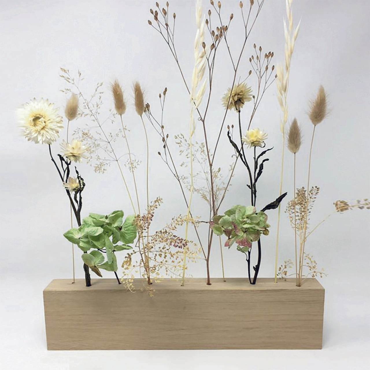 Vase à trou pour fausses fleurs - pièce de bois 