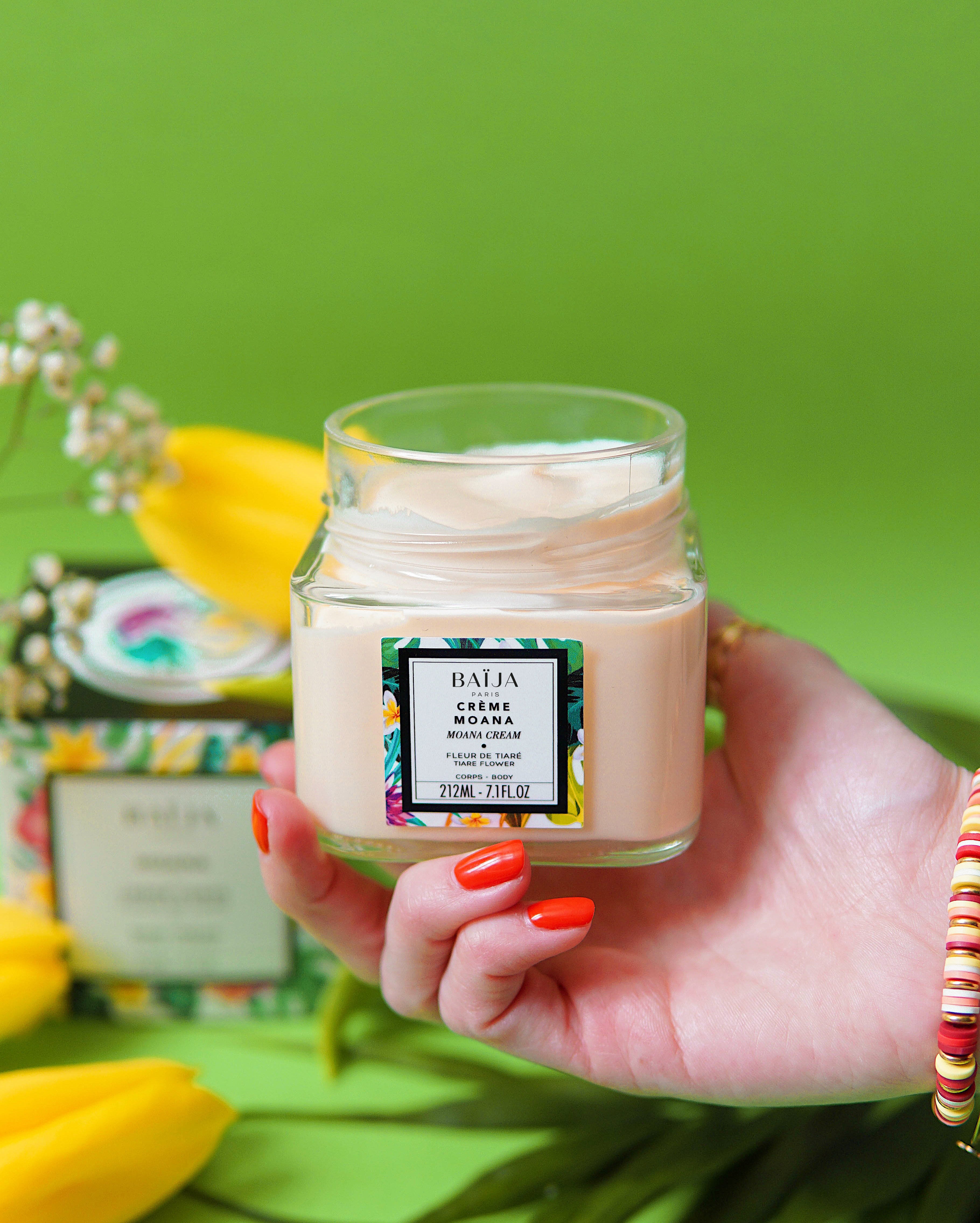 soins, crème corps baïja moana monoï fleur de tiaré