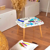 Décoration enfant, table de coloriage drôle de bouilles