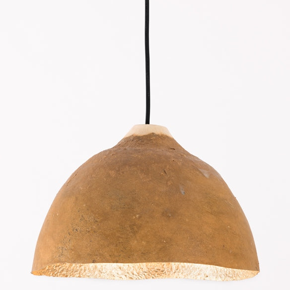 décoration, luminaire suspension mahatsara papier recyclé or