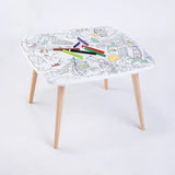 Décoration enfant, table de coloriage drôle de bouilles