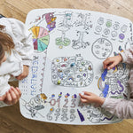 Décoration enfant, table de coloriage drôle de bouilles
