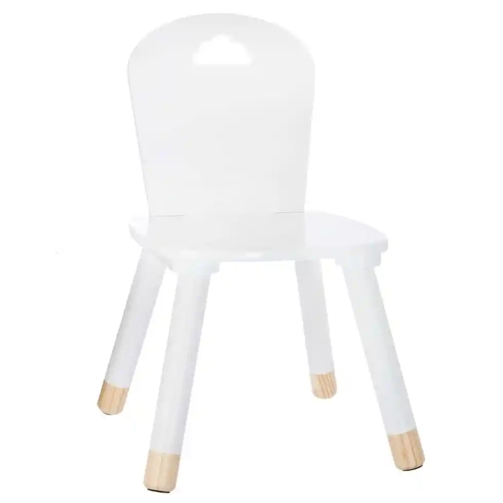 Décoration enfant, chaise enfant blanche, drôle de bouilles