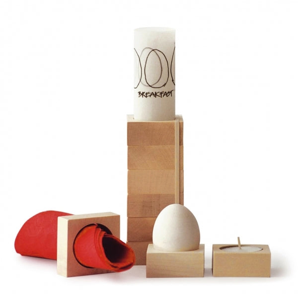 Raumgelstat - anneaux en bois 3en1 : coquetier, rond de serviette ou porte bougie